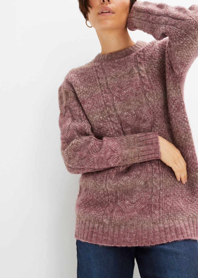 Pullover in Melange-Optik