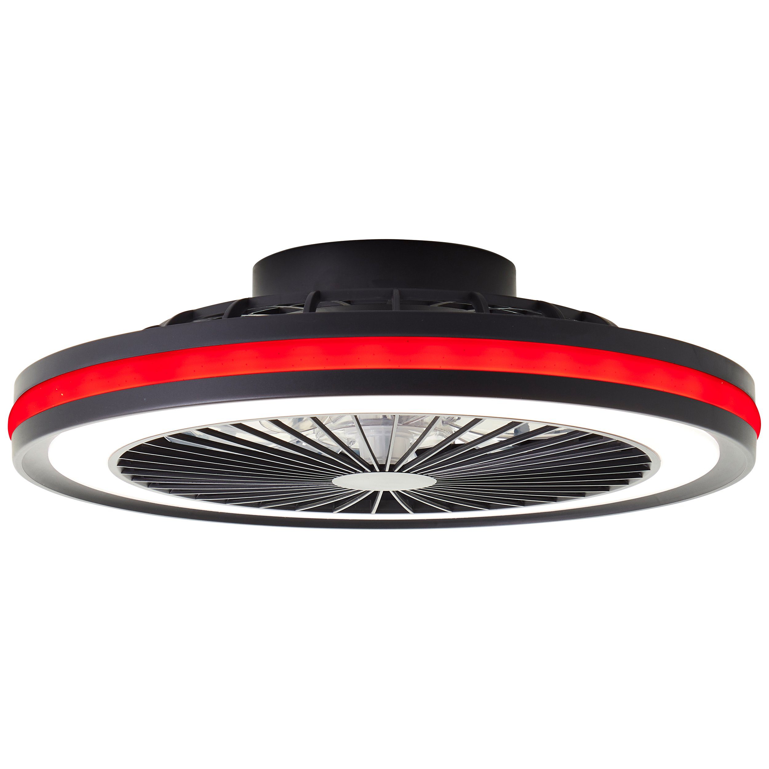Lightbox LED Deckenleuchte, Ventilatorfunktion, LED fest integriert, warmweiß - kaltweiß, RGB, Deckenlampe, Ventilator, Ø 46,6 cm, Fernbedienung, RGB & CCT