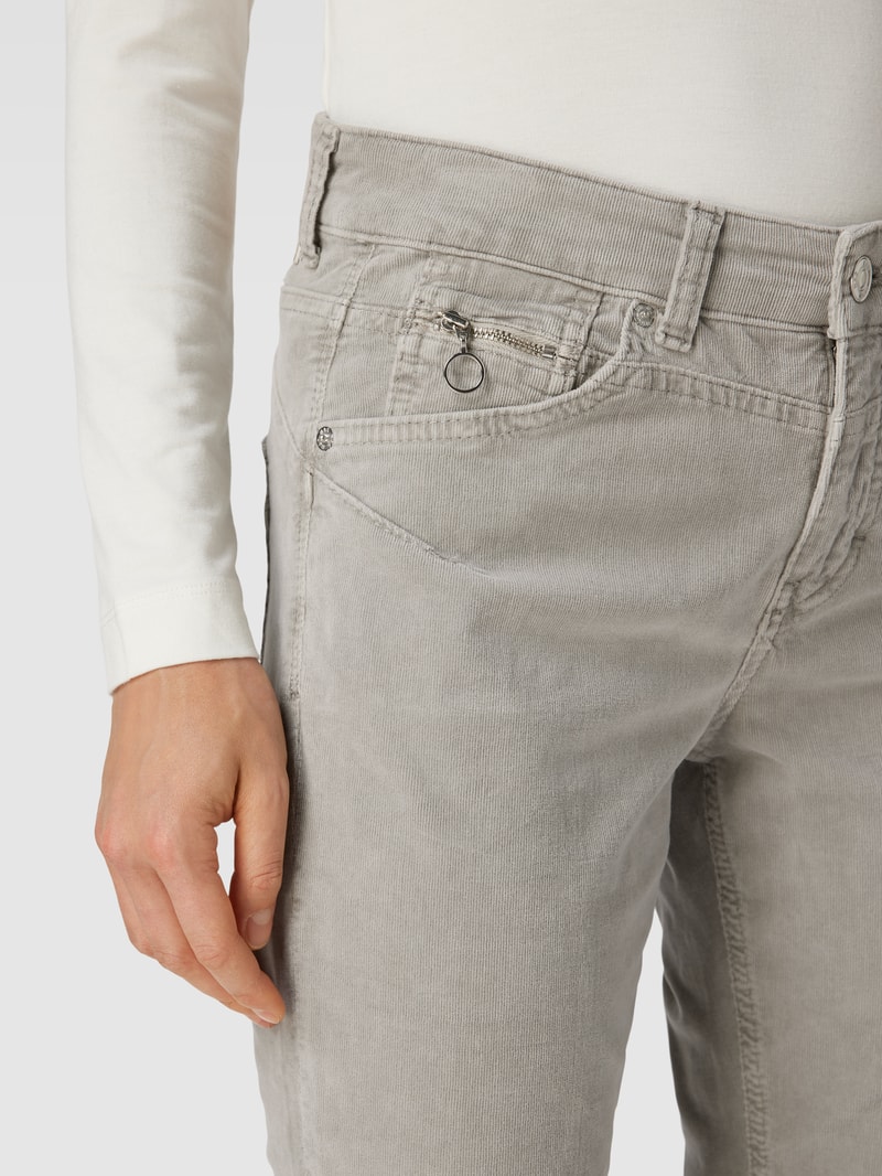Hose mit Feincord Modell 'RICH' in hellgrau
