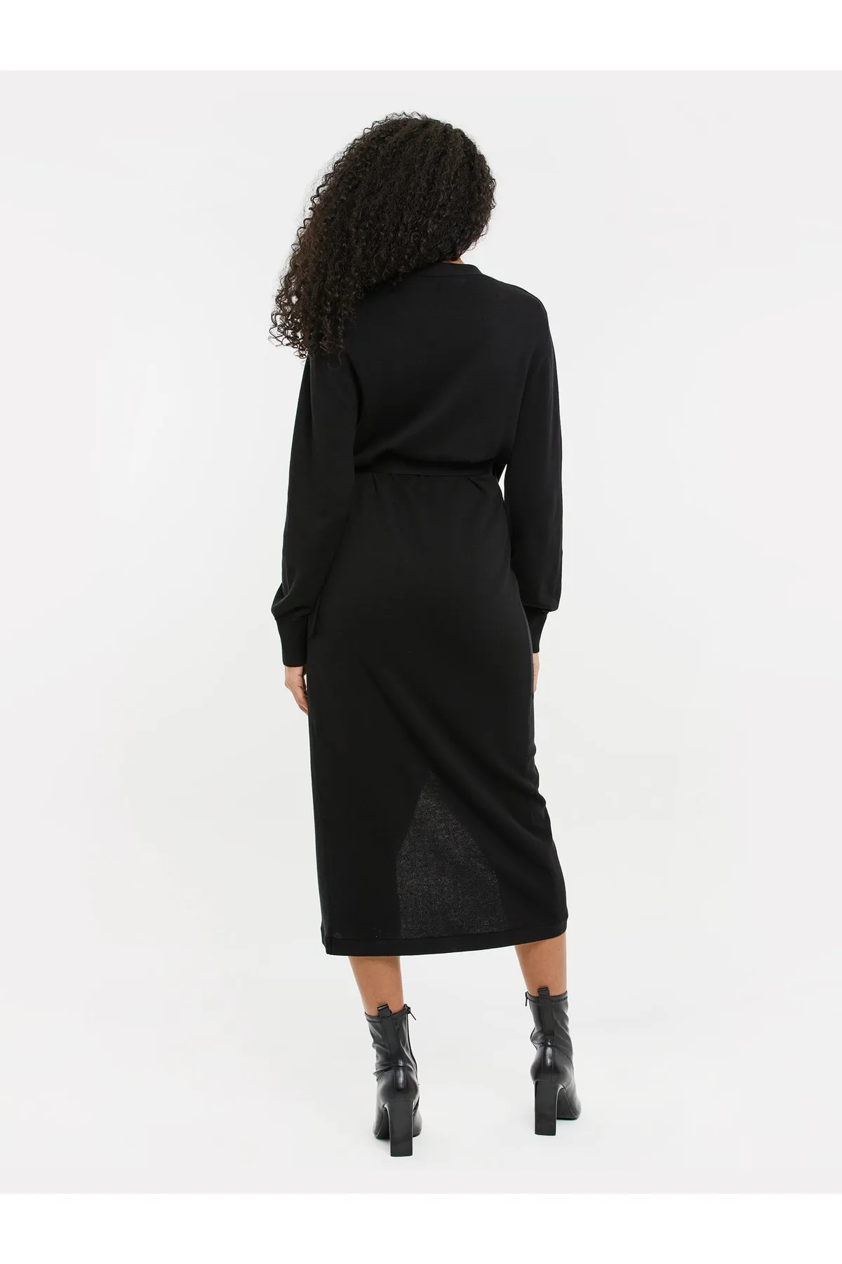 Threadbare  Kleid Lades Muskatnuss gestricktes Midi-Wickelkleid