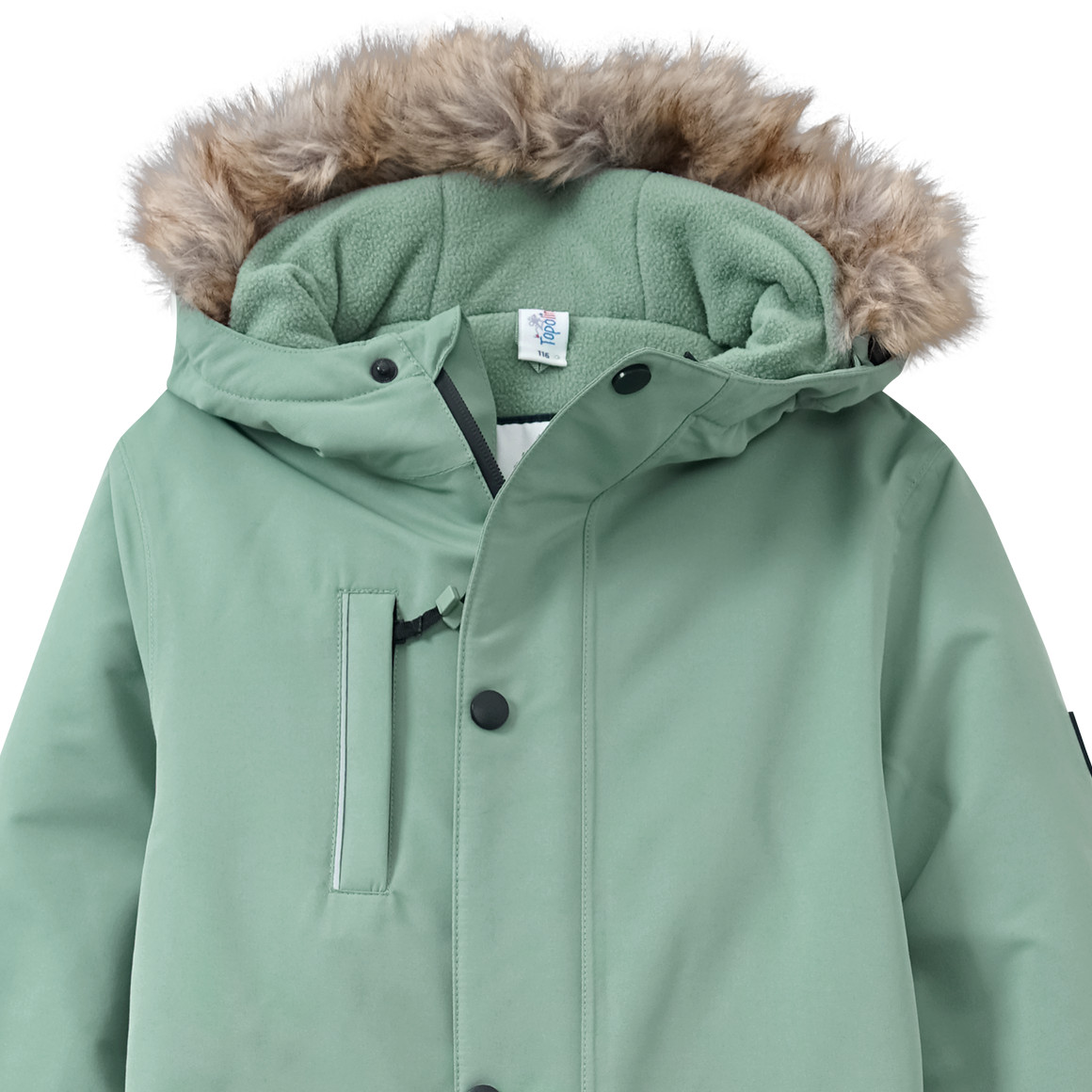 Kinder Schneeoverall mit Fellimitat