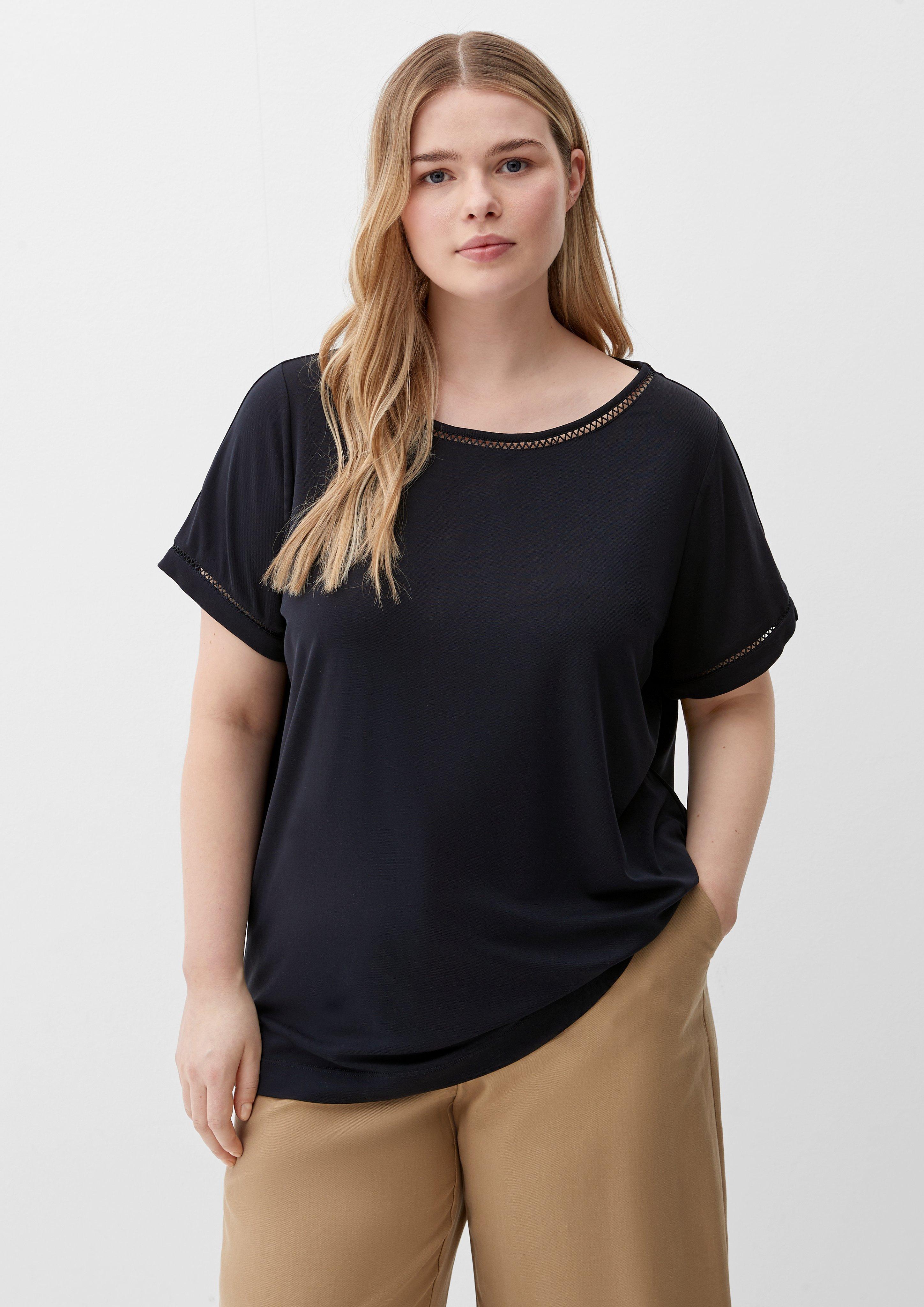 T-Shirt mit Spitzenborte  2129909-5976