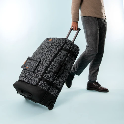 Large 2-wheel soft suitcase Amiens black