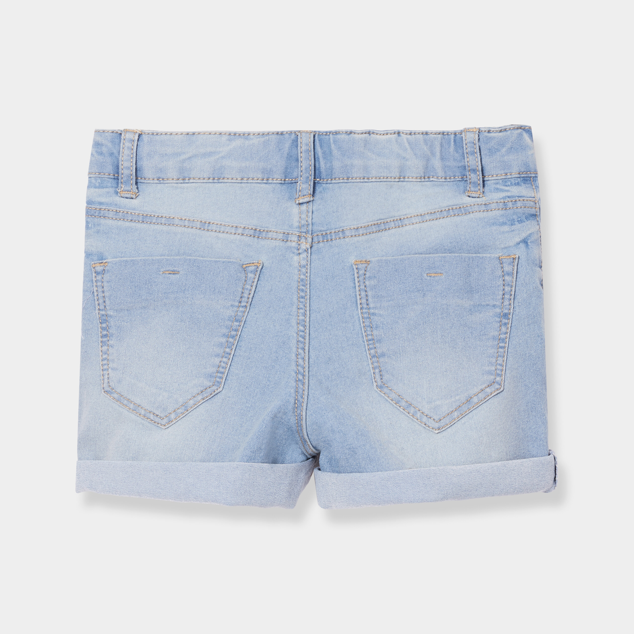 Short droit en jean taille ajustable denim triple stone fille | La Halle