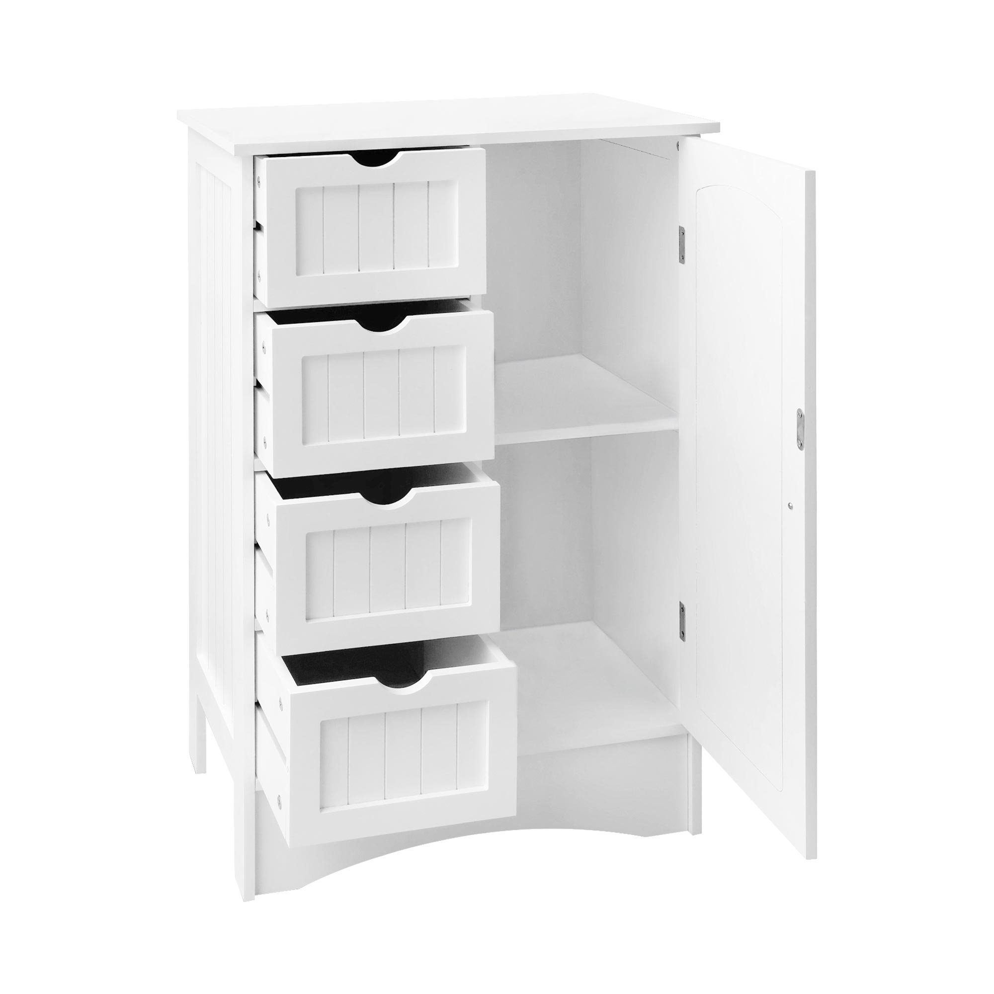 ML-DESIGN Badezimmer-Set Badezimmerschrank, Weiß 55x81x30cm Holz