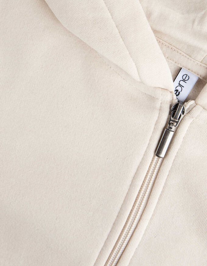 Cropped Sweatjacke - einfarbig