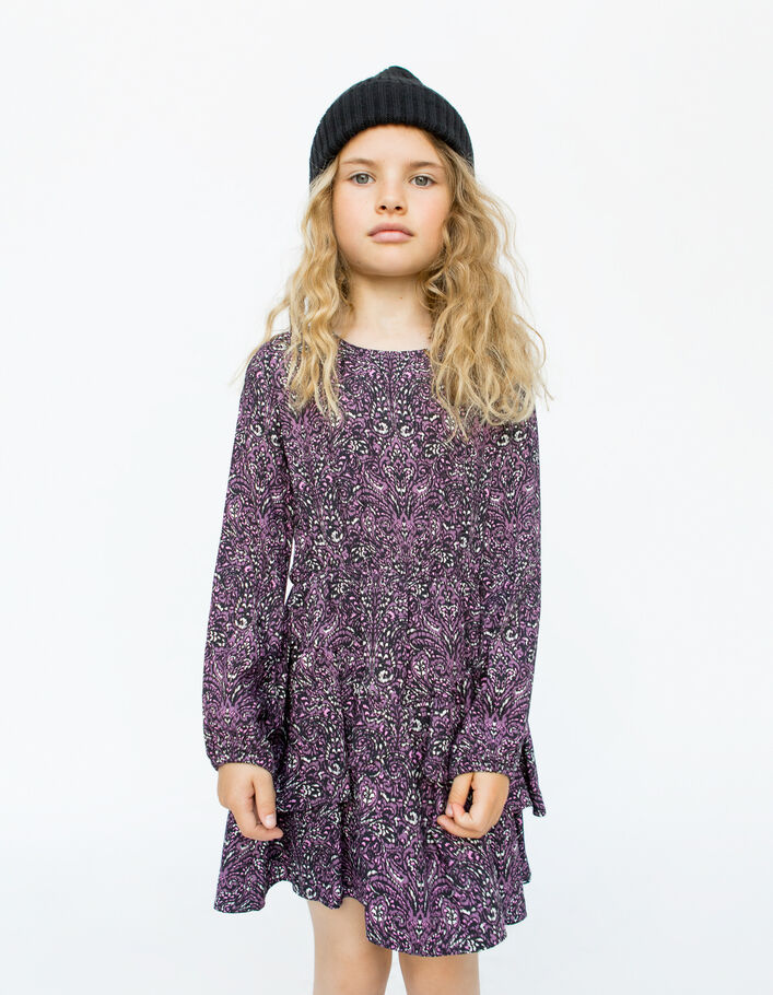Robe rose LENZING™ ECOVERO™ imprimé cachemire fille