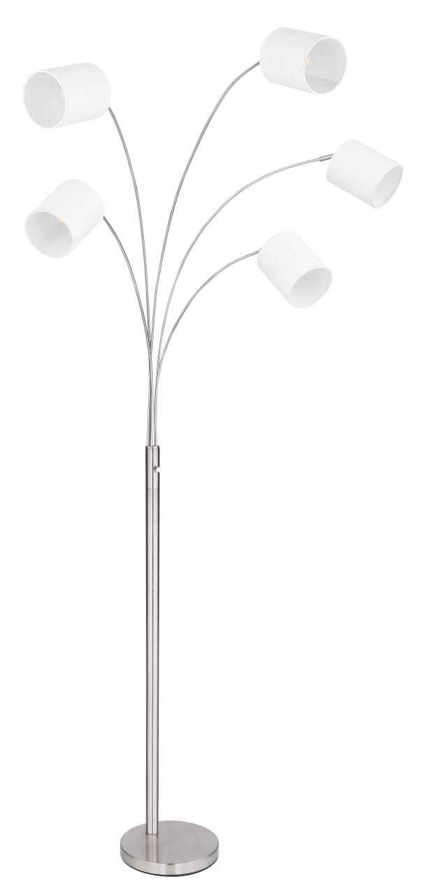 Globo Lighting - AVA - Stehleuchte Metall Nickel matt, 5x E14