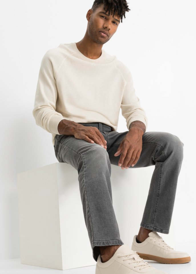 Regular Fit Stretch-Jeans mit Komfortschnitt, Straight