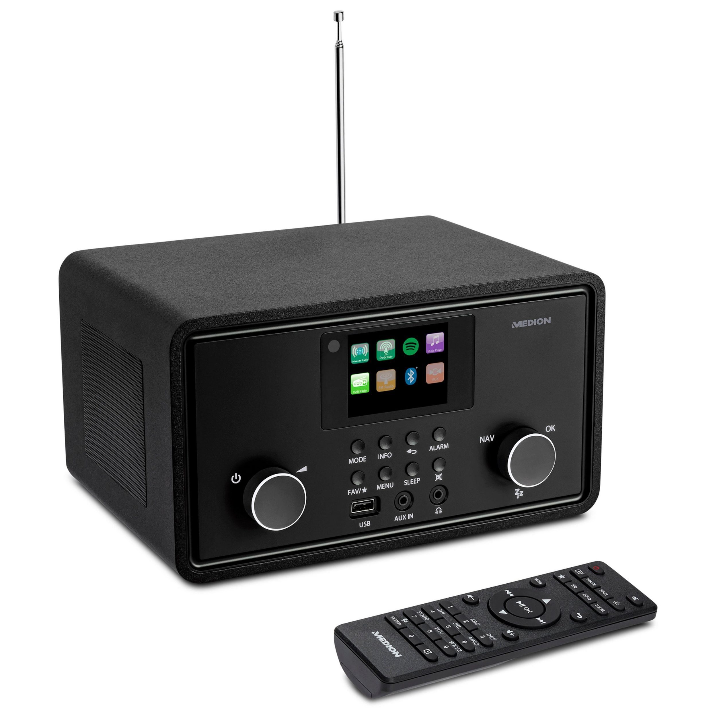 Medion® Medion Internet-Radio (AM/FM, DAB+, MW/UKW, Spotify, 10 W, MD88069) Internet-Radio (10,00 W)