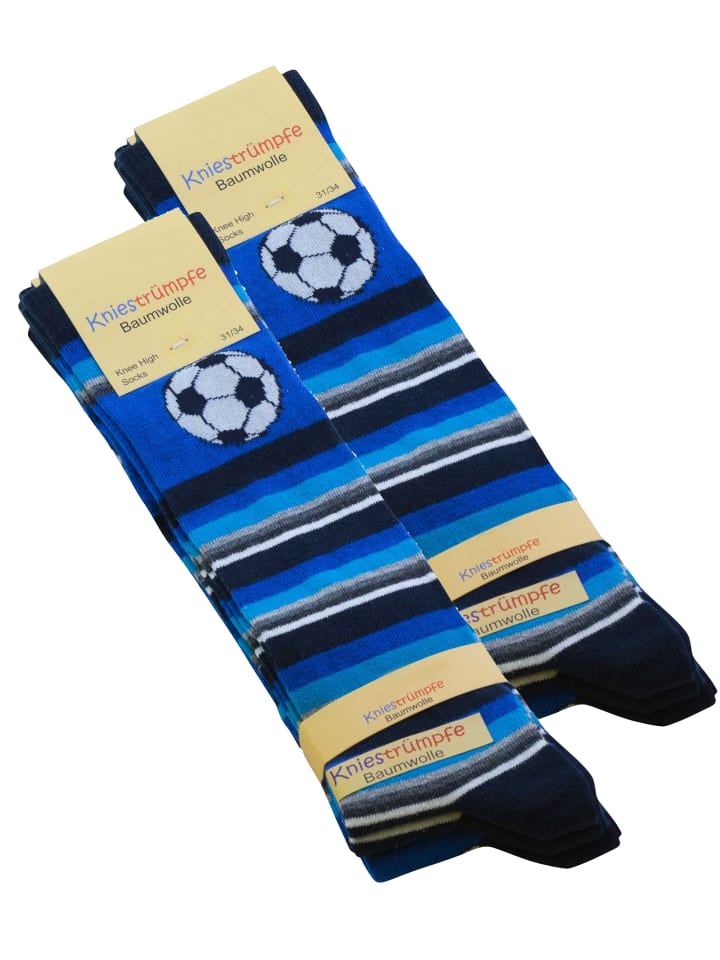 Cotton Prime® Kinder Kniestrümpfe 6 Paar in Blau günstig kaufen