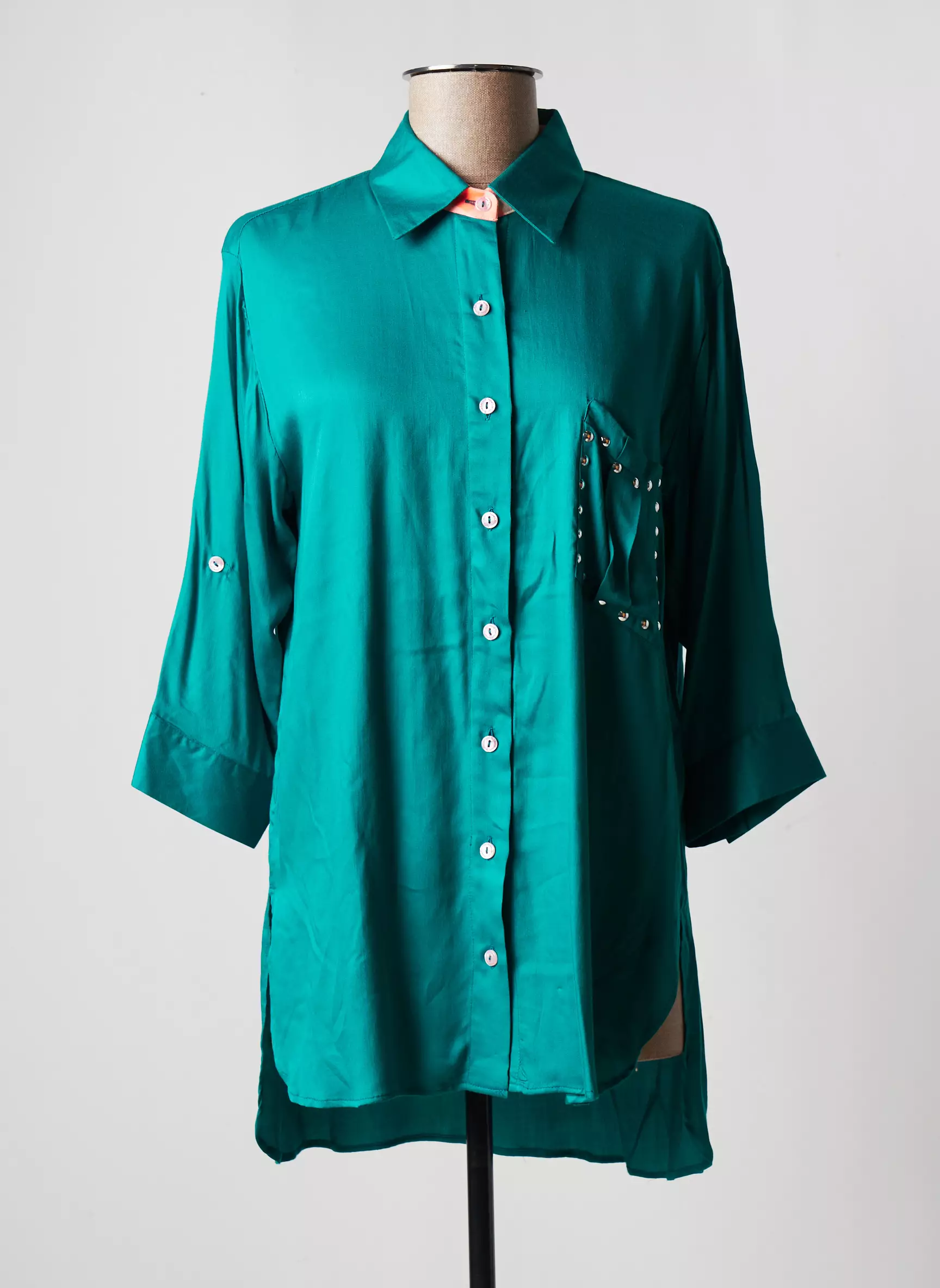 Pame Carrioni Chemisiers Femme couleur vert