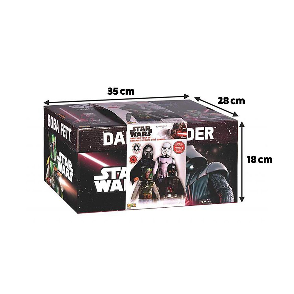 Rubie´s Kostüm Star Wars - Dunkle Seite Kostümbox für Kinder, Große Verkleidungskiste zum kleinen Preis: mit Boba Fett, Stromtroope