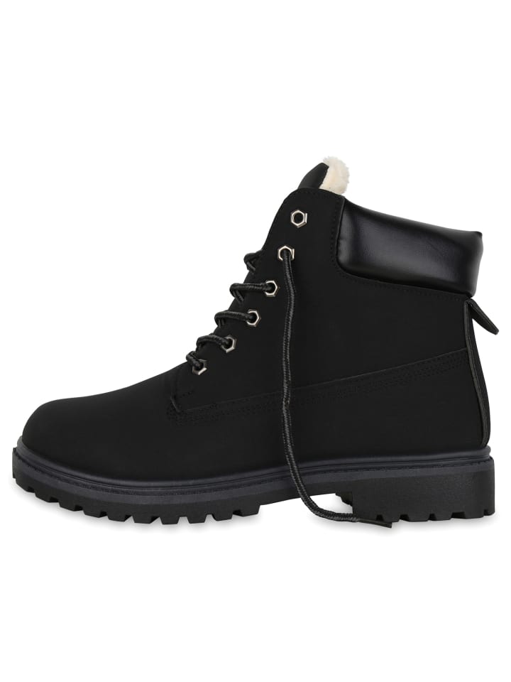 VAN HILL Worker Boots Briar in Schwarz günstig kaufen