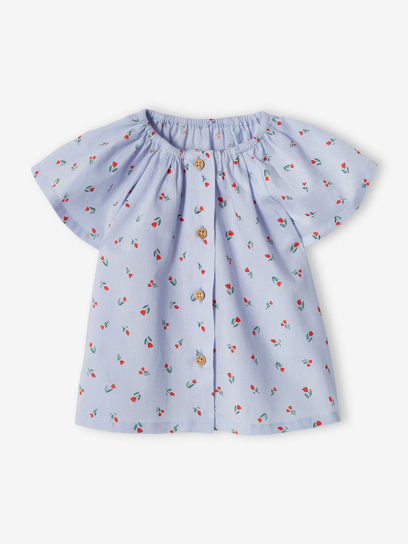 Blouse bébé manches papillon jaune pâle