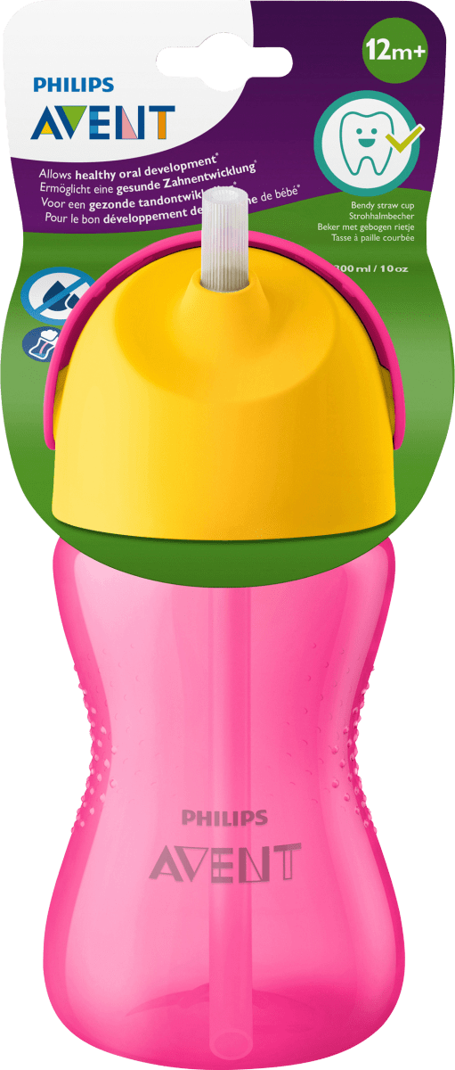 Trinkhalmbecher rosa, 300ml, 1 St