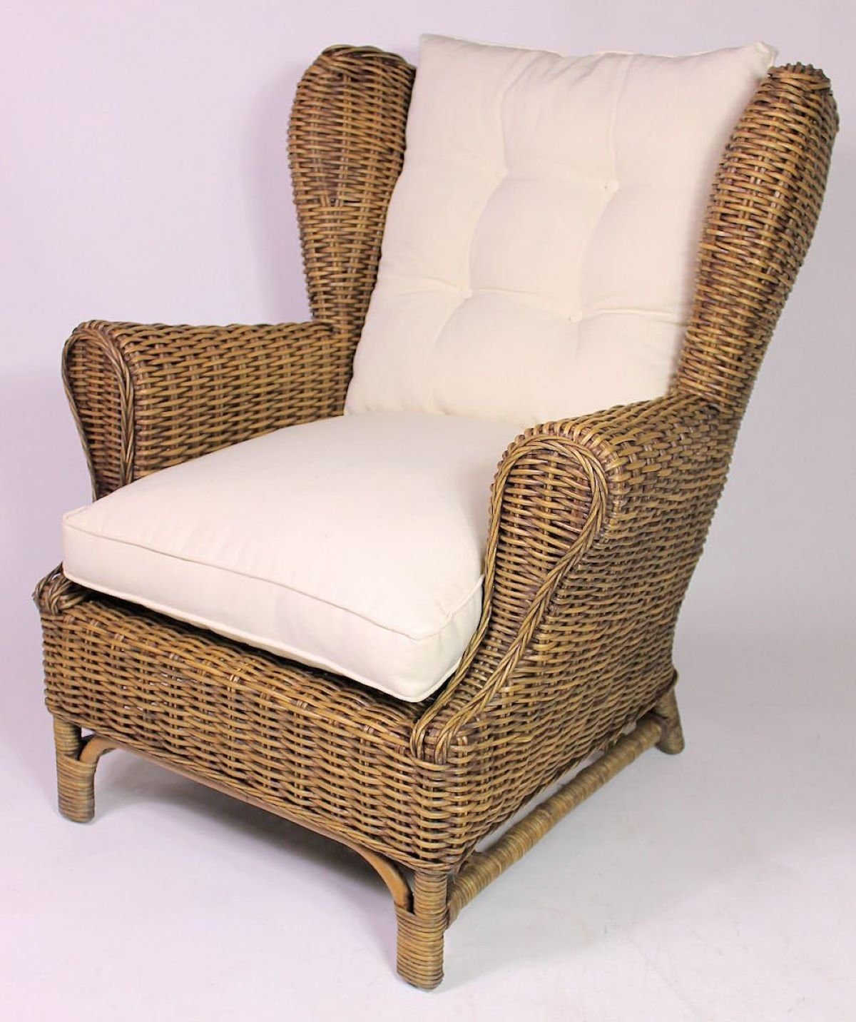 Rattani Rattanstuhl Rattansessel Rattan Ohrensessel King Chair dunkelbraun