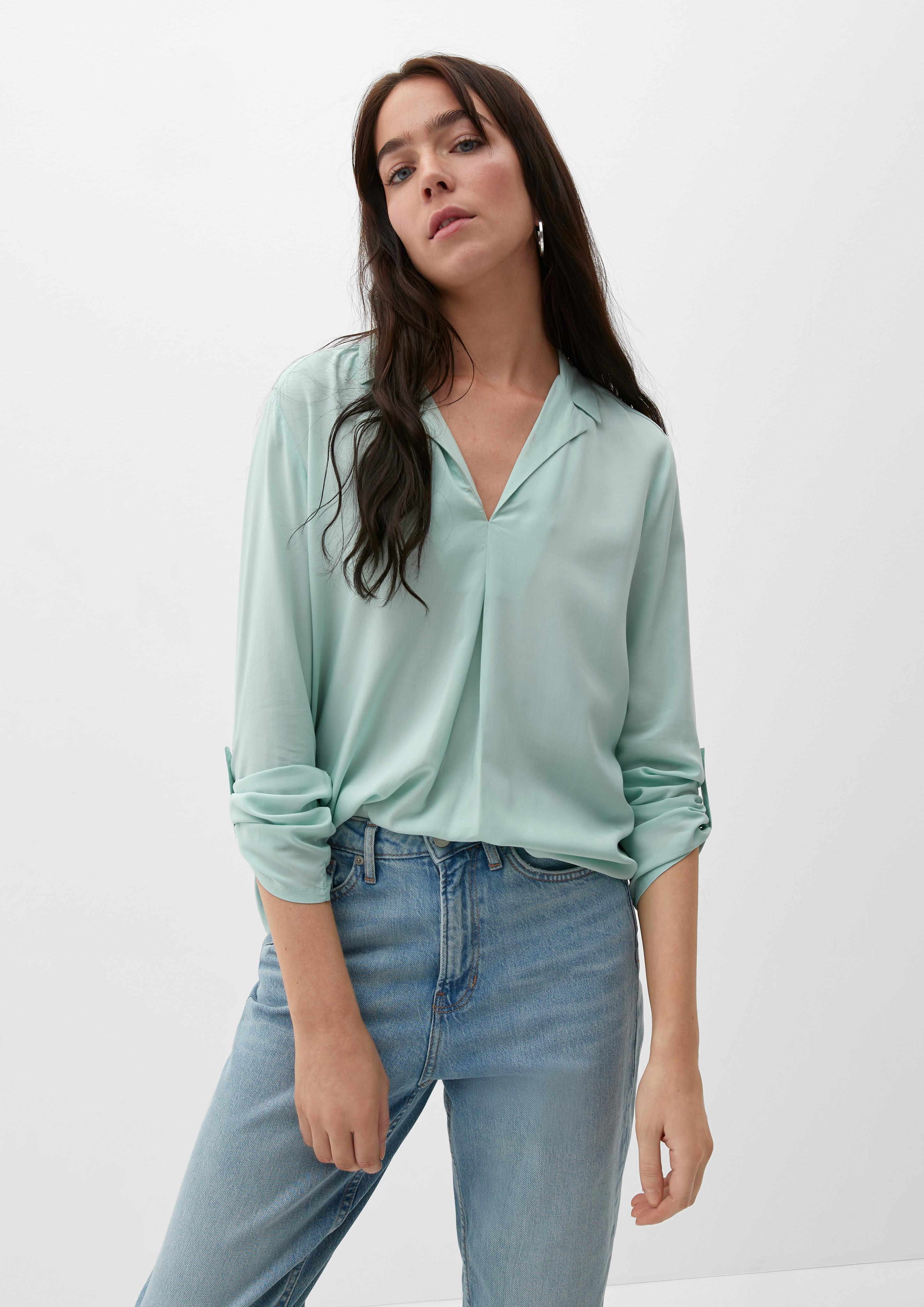 Viskosebluse mit Reverskragen  2124116-6092