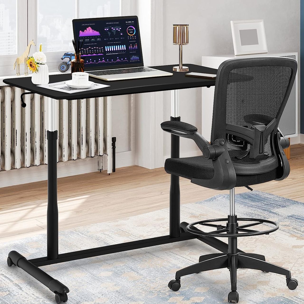 Costway COSTWAY Computertisch höhenverstellbar von 70-107cm