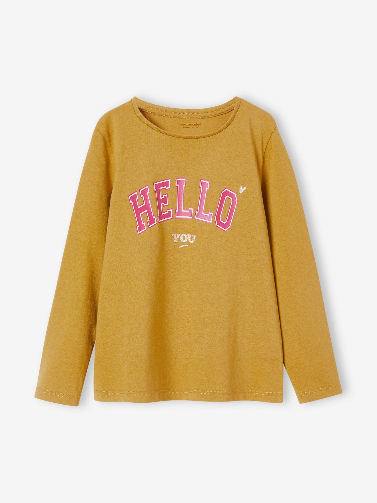 Vertbaudet Mädchen Shirt mit Messageprint BASIC Oeko-Tex - rosa
