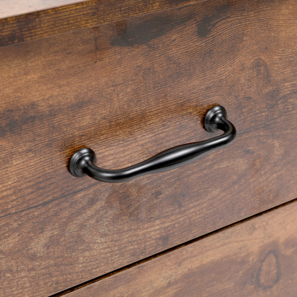 Happy Home Happy Home Nachttisch Kommode mit 3 Schubladen HSB13-HOL Holzoptik schwarz