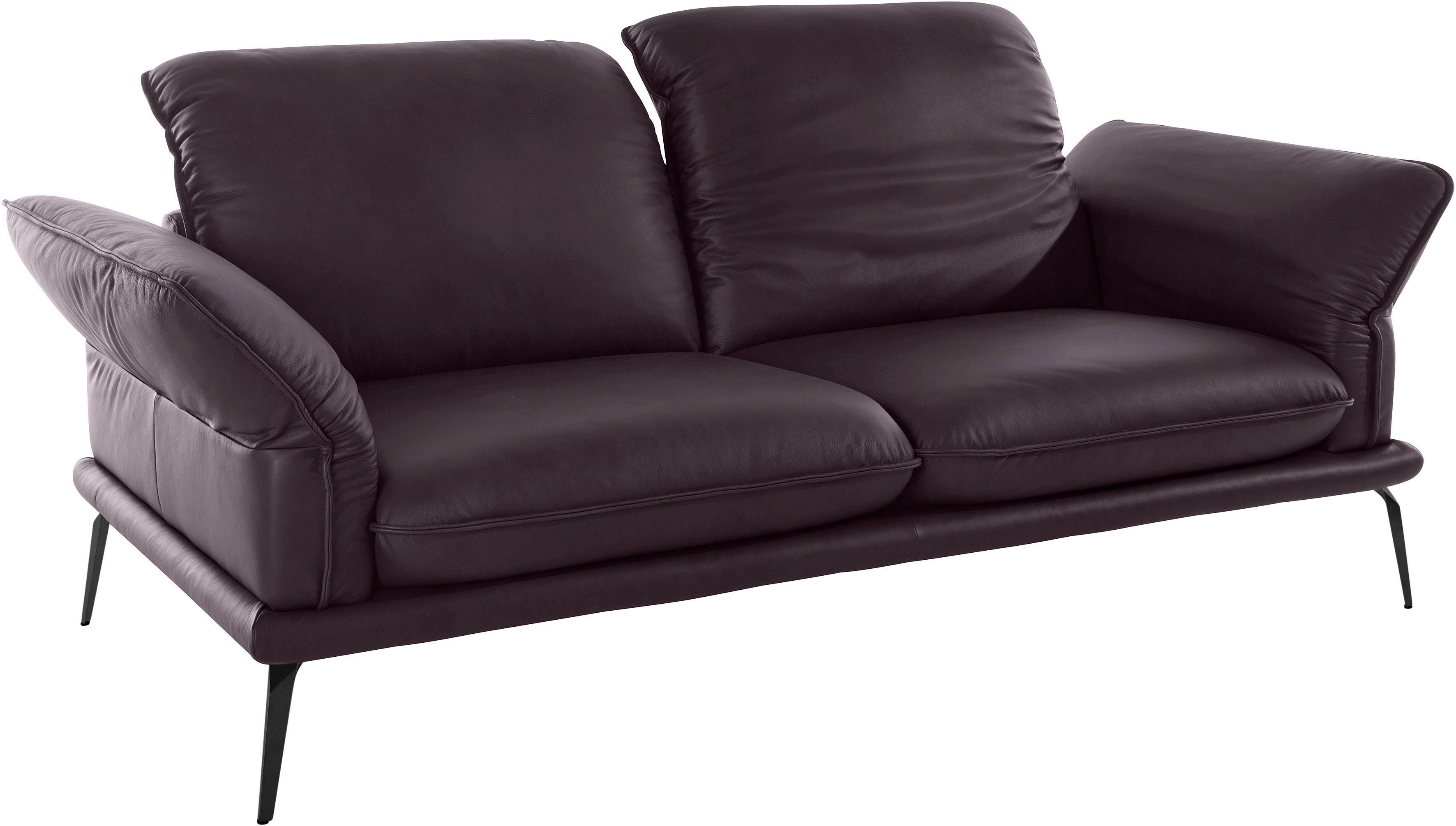 W.SCHILLIG 2-Sitzer sherry, Kopfstützenverstellung, Metallfüße in Schwarz, Breite 194 cm