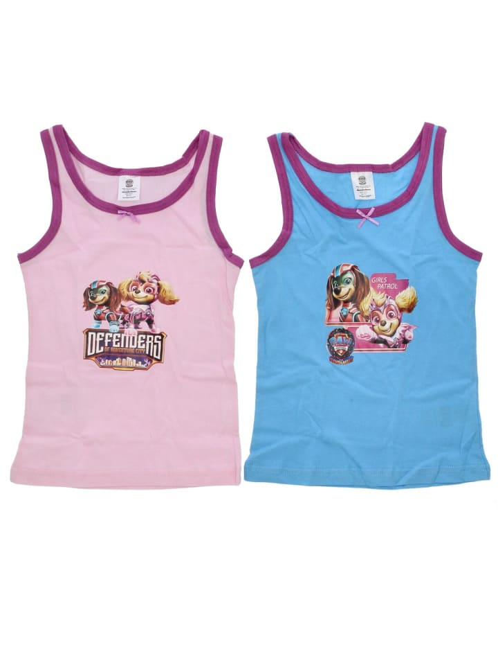 Paw Patrol Paw Patrol Mädchen Unterhemd 2er Set perfekt für den täglichen Spaß in Blau günstig kaufen onesize