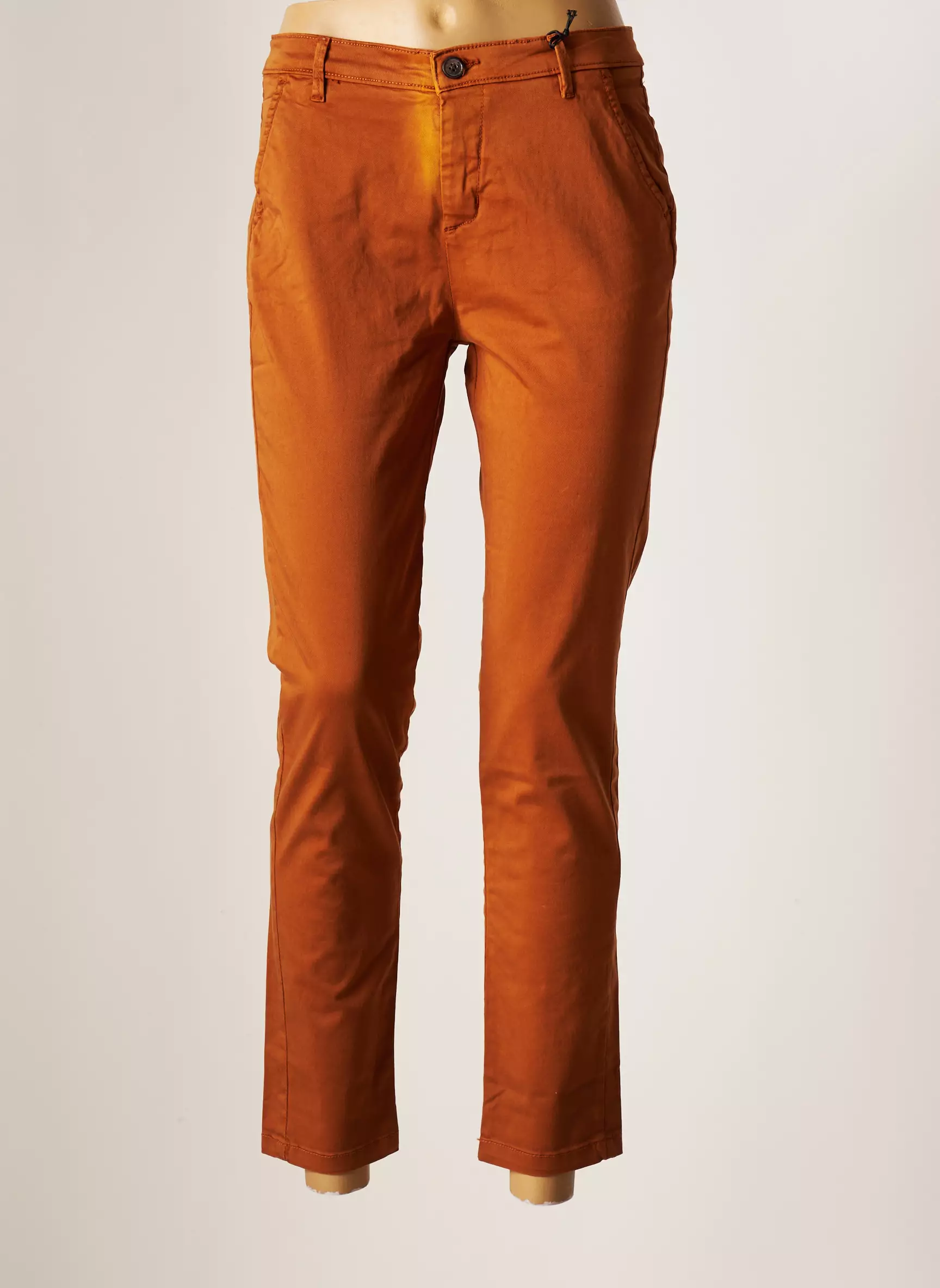 Deeluxe Pantalon7 8 Femme couleur orange