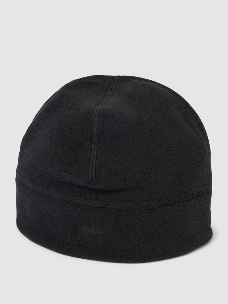 Mütze mit Label-Detail Modell 'BASIC' in schwarz