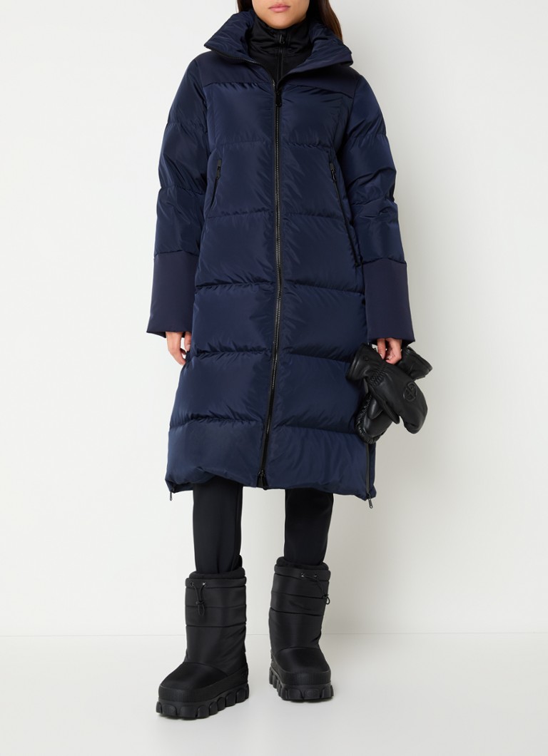 Goldbergh Sion longline puffer jacket with down filling and detachable hood