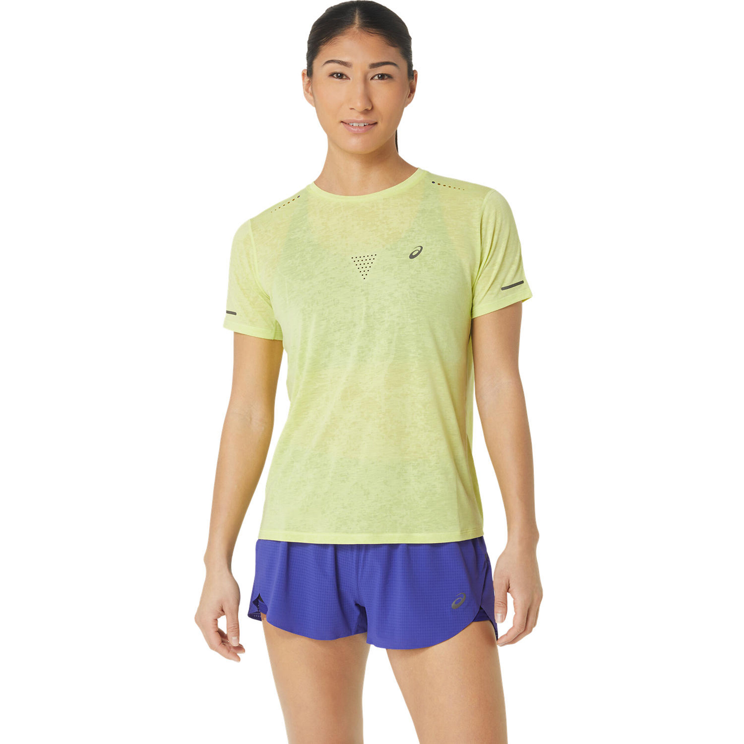 Metarun Pattern Laufshirt Damen - Neongelb