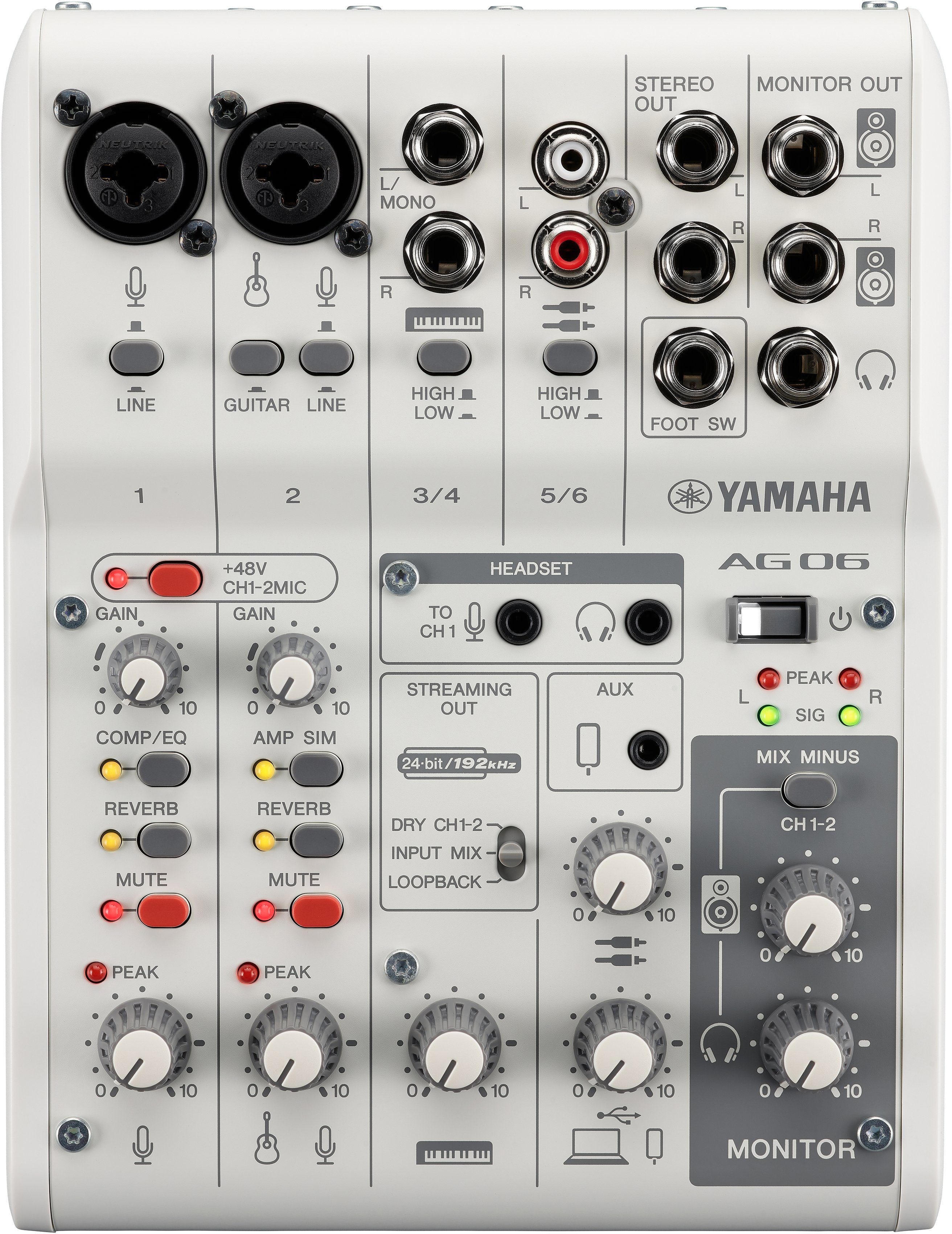 Yamaha Mischpult AG06MK2W, mit neuer AG Controller Software