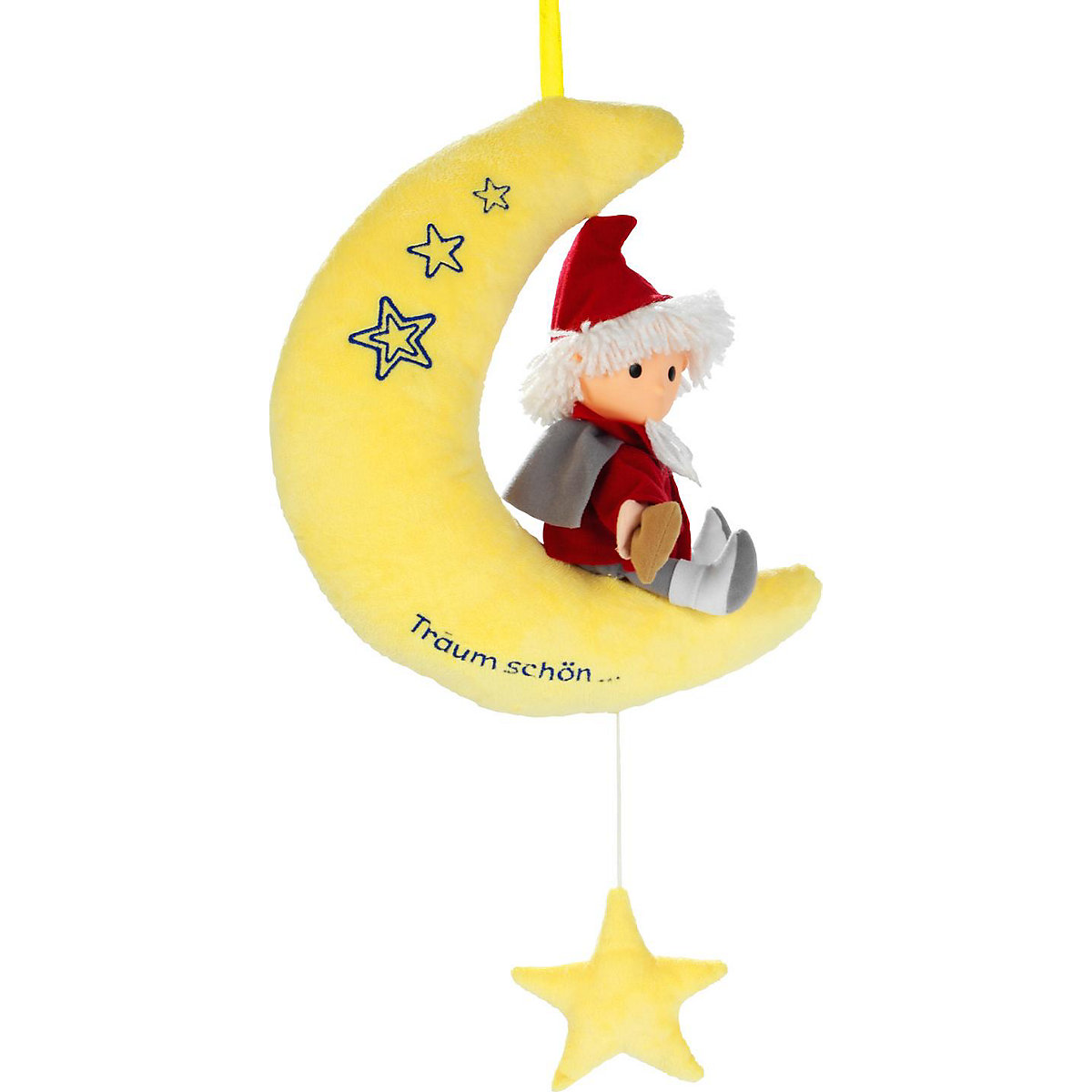 Sandmann auf Mond-Spieluhr, 20 cm