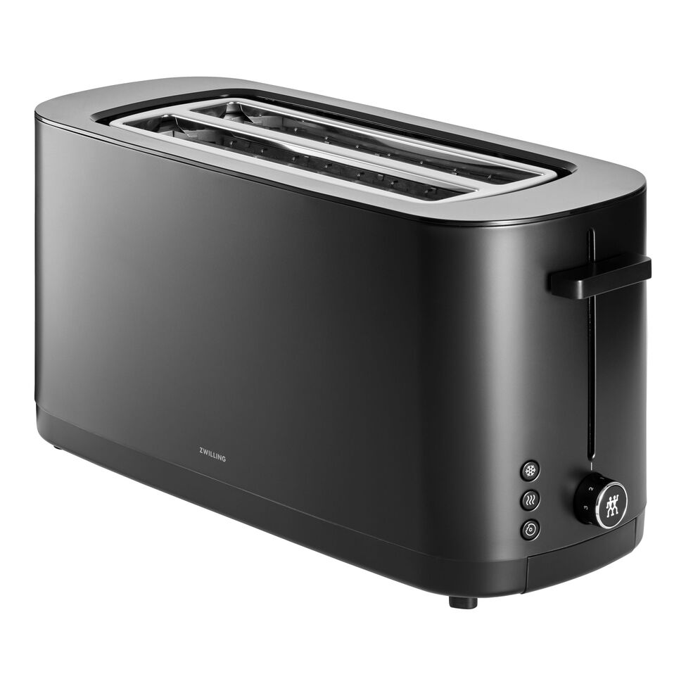 Toaster, 2 Schlitze lang, Schwarz
