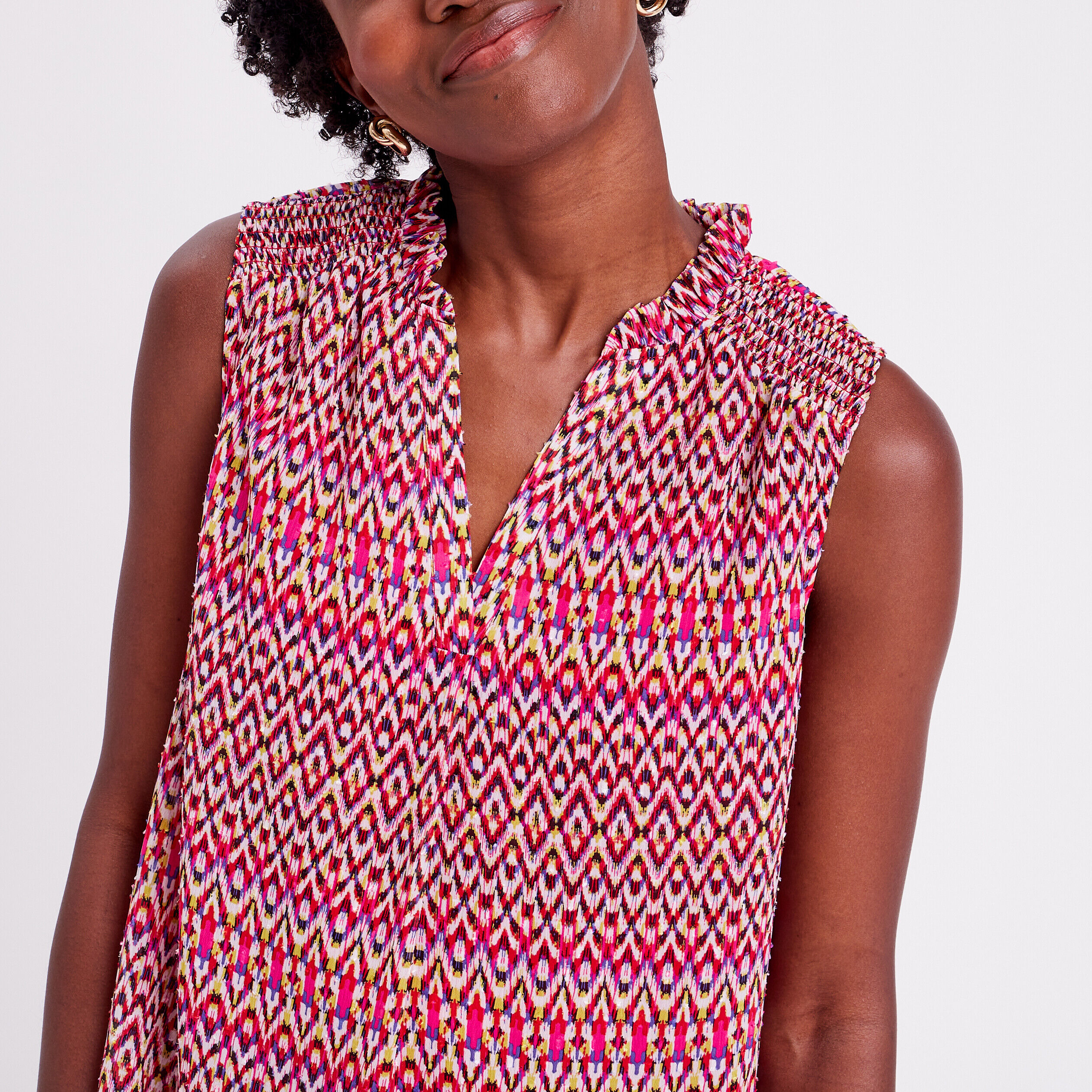 Blouse sans manches rose femme | Cache Cache