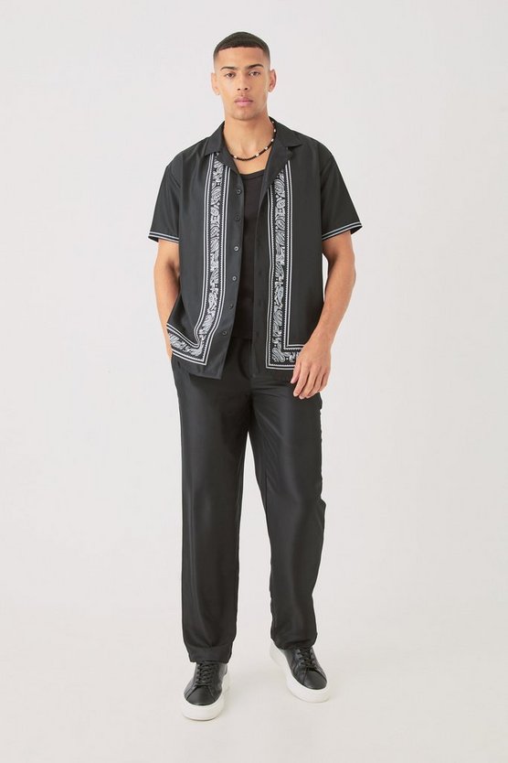 Weiches Oversize Twill-Hemd & Hose