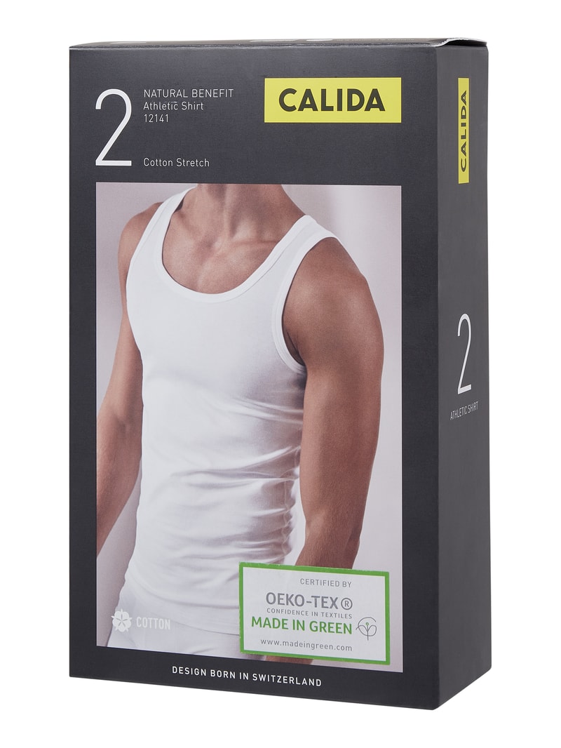 Tanktop mit Stretch-Anteil im 2er-Pack in weiß