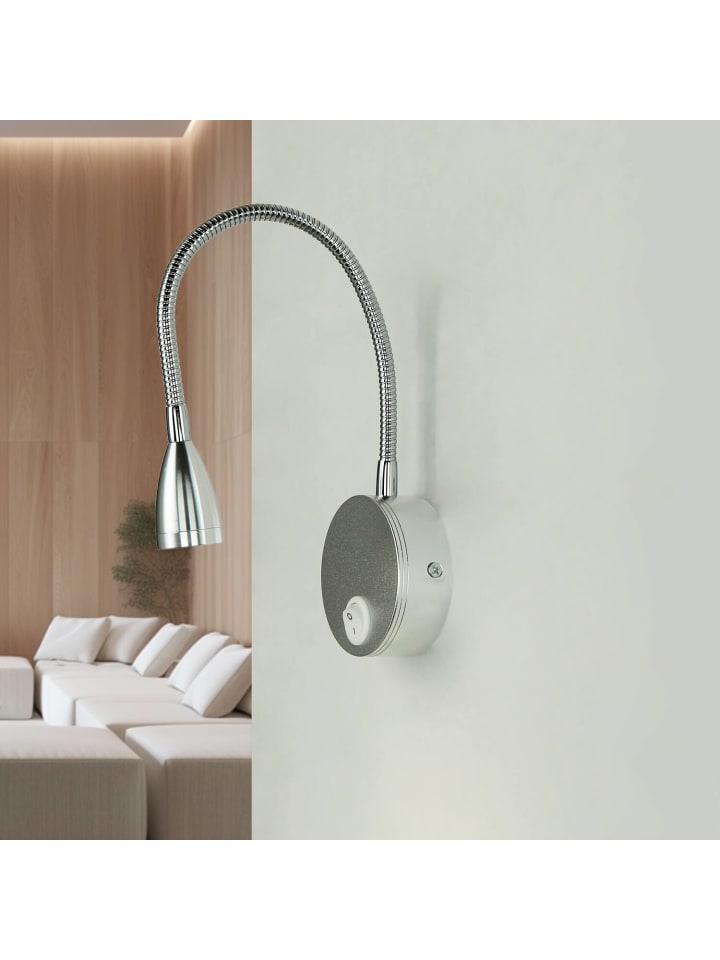 Licht-Erlebnisse Wandlampe EEK G in Silber günstig kaufen onesize