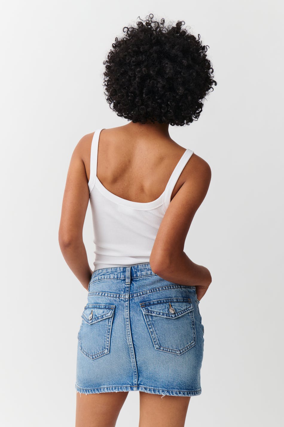 Y2k short denim skirt