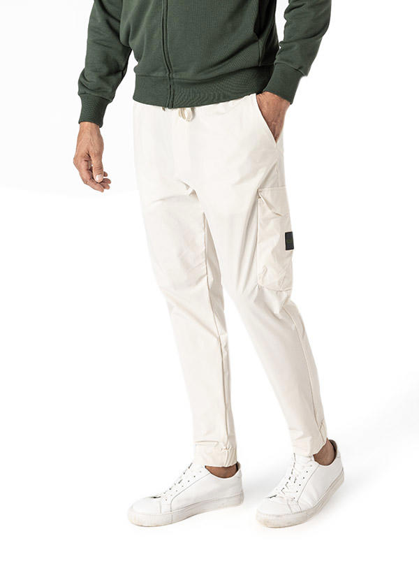 BOSS Green, Cargohose, Mikrofaser, creme
