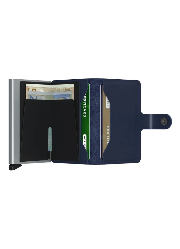 Portofel original Secrid Miniwallet din piele cu sloturi pentru carduri.