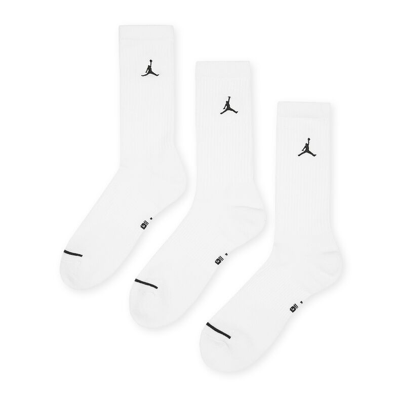 JORDAN Everyday Crew Socks (3 Pack) white/black