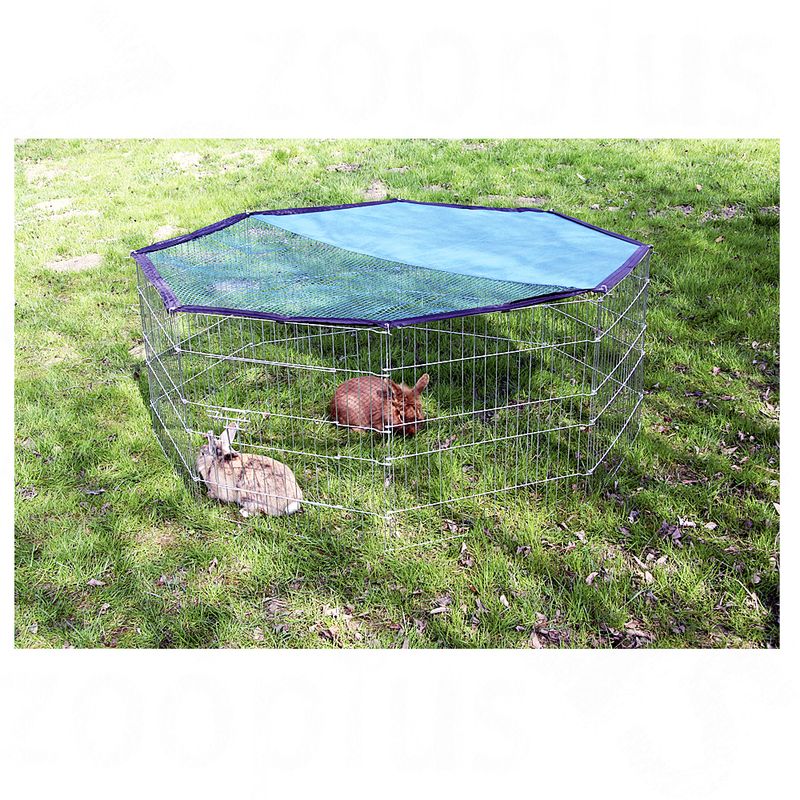 Kerbl Pet Freigehege 8eckig mit Sonnenschutz