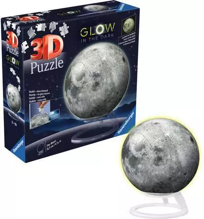 3D Puzzle Ball Der Mond - Glow-in-the-Dark
