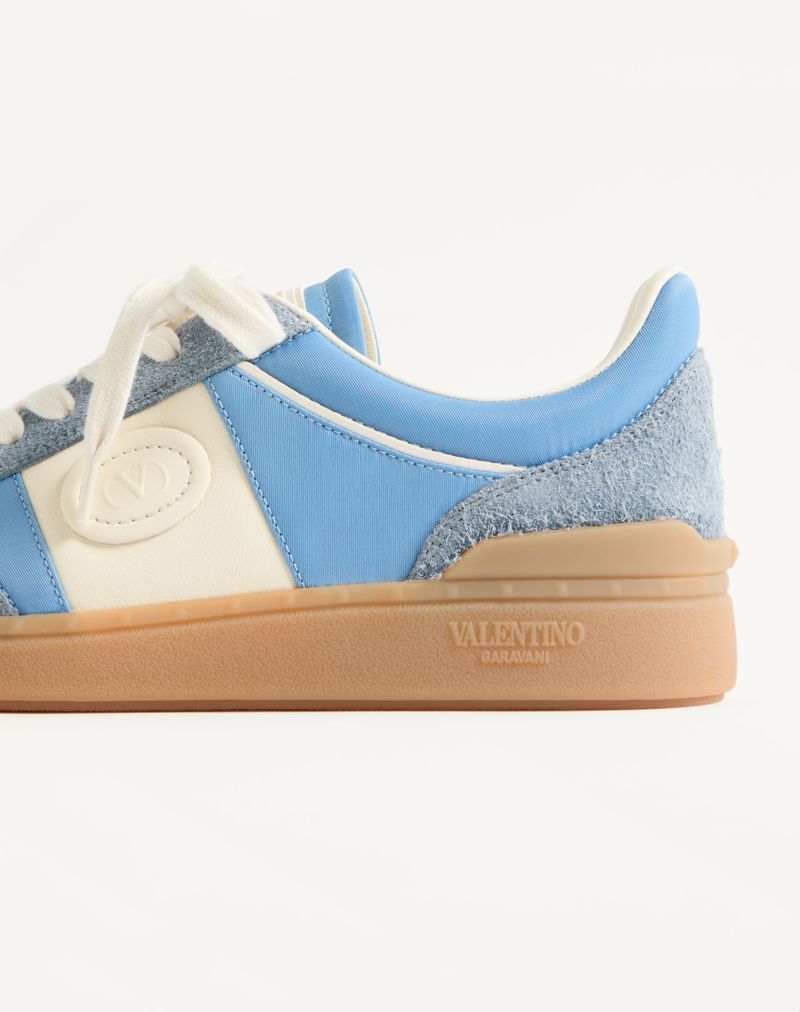 Baskets Upvillage couleur croûte avec bande en cuir de veau nappa