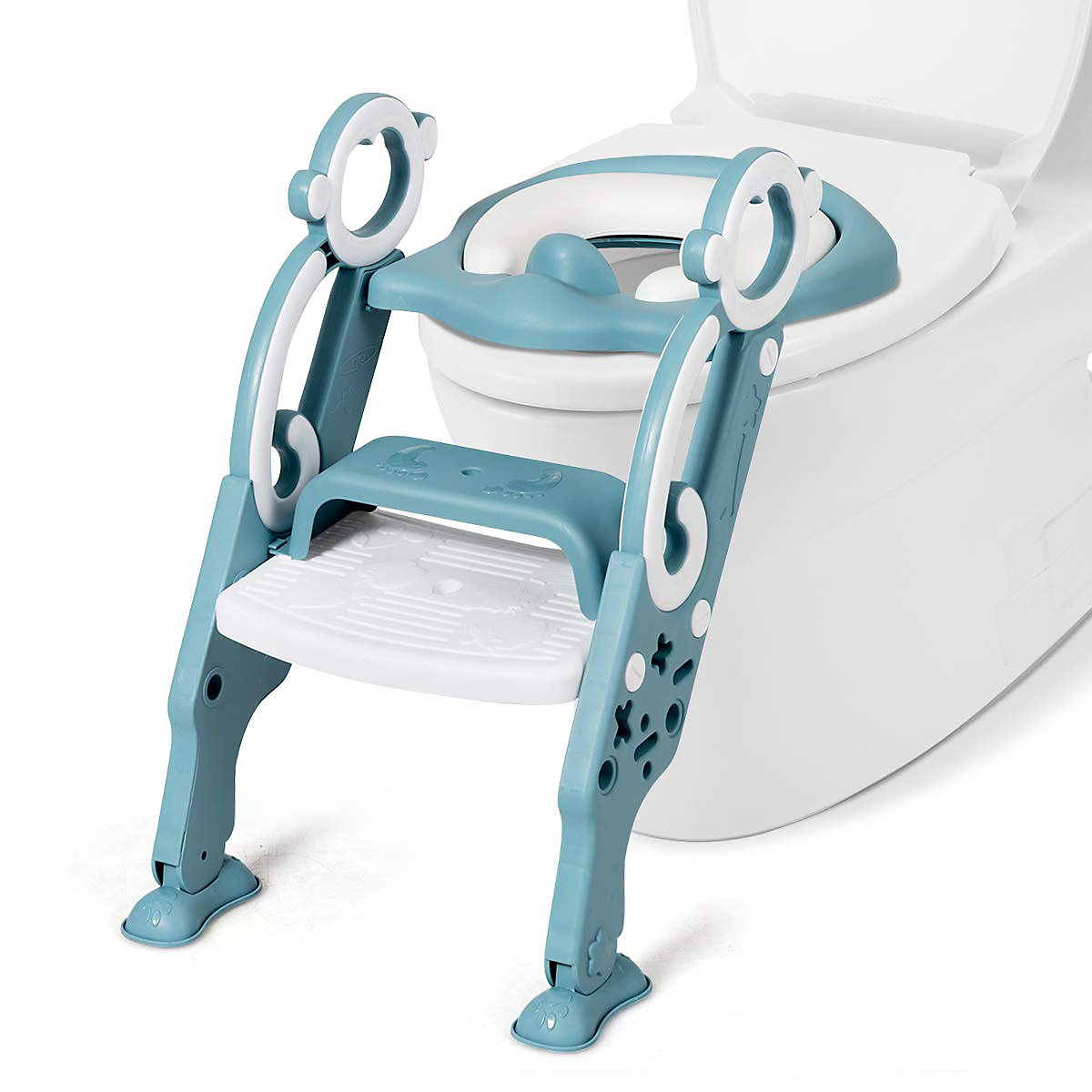 Toilettentrainer höhenverstellbar mit Leiter und Griffe