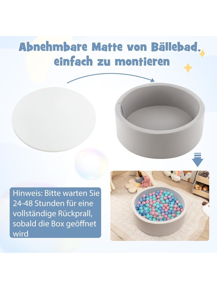 COSTWAY Bällebad mit 200 Bällen in Grau günstig kaufen onesize