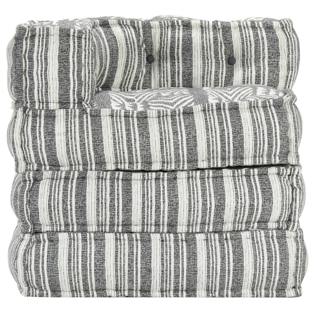 Klappmatratze 297477, möbelando, 69 cm hoch, (LxBxH: 70x70x69 cm), aus Baumwolle in Gestreift Grau