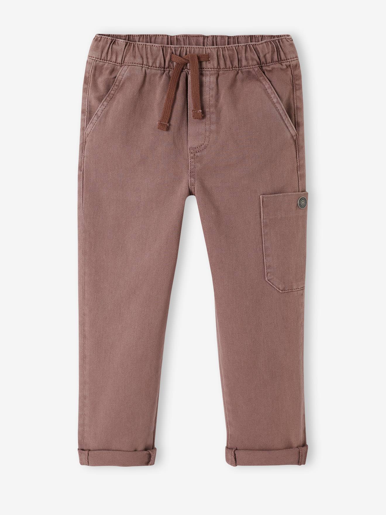 Vertbaudet Jungen Cargohose mit Schlupfbund - schokolade
