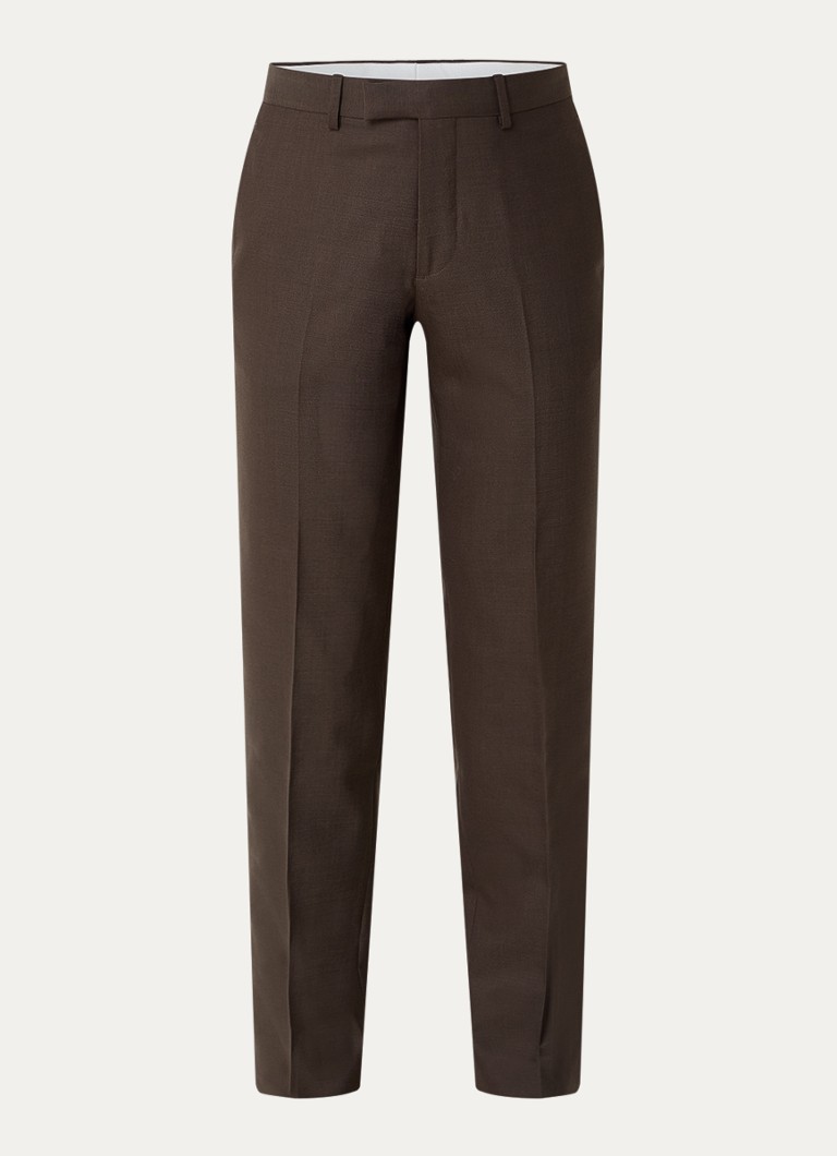 Pantaloni Sandro slim fit din lână virgină, cu buzunare laterale.